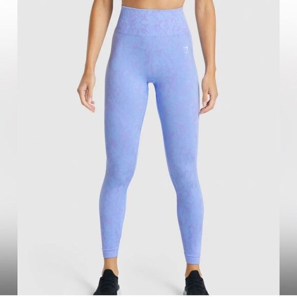 Gymshark Purple Blue High Rise Adapt Animal Seamless Leggings Size XS - Picture 2 of 5